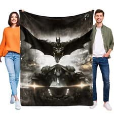 Image of Batman Flannel Blanket Soft Warmed Throw for Sofa Bed Kids Birthday Gift