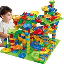 Image of 84-504pc Marble Run Race Maze Ball Track Building Blocks DIY Funnel Slide Toy