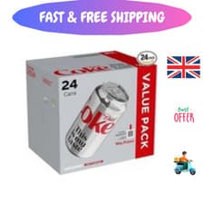 Image of Diet Coke Can Cola, Box 330 ml (Pack of 24)
