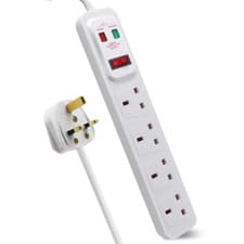Image of Switched Surge Protected Extension Lead Cable Electric Plug Socket Mains Power