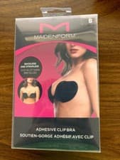 Image of Maidenform adhesive clip bra size B cup New black backless strapless silicone