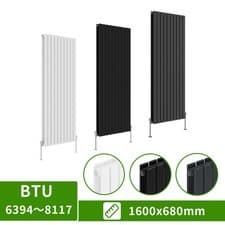 Image of Horizontal Vertical Designer Radiator Oval Column Flat Panel Central Heating