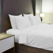 Image of 400 THREAD COTTON SATEEN DEEP FITTED SHEET - WHITE - SINGLE SIZE - Depth 30cm