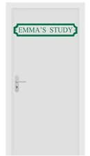 Image of Personalised Study, Vinyl Wall Art Sticker Decal Mural Mirror Workspace Door.