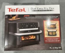Image of Tefal EY9228G1 Dual Air Fryer 9L Easy Fry Flex Removable Divider 6 Programs ✅