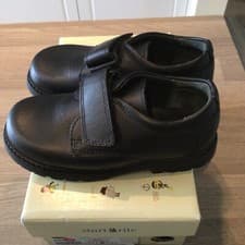 Image of START RITE 'WILL'  BLACK LEATHER BOYS SHOES SIZE UK 7G