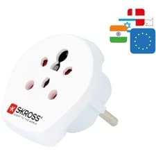 Image of Skross Travel Adapter India Israel-Denmark to EU devices