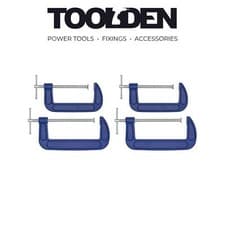 Image of Sealey AK6006SET 150mm & 200mm G-Clamp Set 4pcs