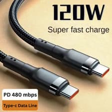 Image of Type C to Type C Cable USB C Fast Charger Samsung Lead For iPhone 15 16 Pro Max