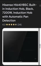 Image of Hisense HI6401BSC 60cm Black Built-In Induction Hob 7200W