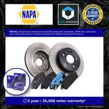 Image of 2x Solid Brake Discs and Pads fits VAUXHALL MOKKA J13 1.6D Rear 2015 on 268mm