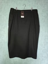 Image of Next Tailoring Black Petite Pencil Skirt Size 16 Knee Length Office Workwear