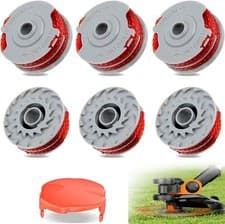 Image of 6pcs Double Autofeed Spool & Line with 1 Cover For Flymo FLY021 Strimmer Trimmer