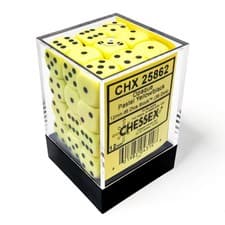 Image of Chessex - Opaque Pastel 12mm D6 Dice Block - Yellow/Black