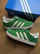 Image of Adidas Originals Gazelle Juniors ‘Green / White’ - Size UK 5