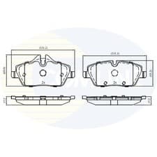 Image of Brake Pads Set For BMW 2 Series Active Tourer F45 216i Front 34106884263
