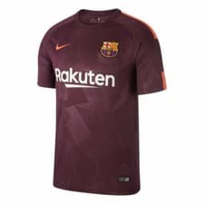 Image of Barcelona 3rd Football Shirt 2017/18 Nike Maroon Kids 6-7 Years 100% Official
