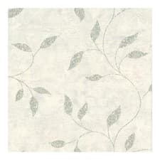 Image of Boutique Ornamental Leaf Wallpaper | Sage Textured Floral
