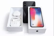Image of Apple iPhone X  - 256GB , Unlocked - pristine condition , (SILVER & BLACK )