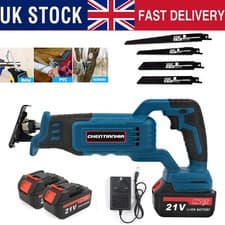 Image of Cordless Reciprocating Saw 2 Batteries Electric Brushless Saw Kit Multifunction