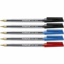 Image of Staedtler Stick 430 Ballpoint Pen Pack Of 10 Medium (Black/Red/Blue/Green)