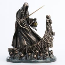 Image of 7 7/8 Inch Tall Dark Messenger and The Ferry of The Damned Resin Sculpture
