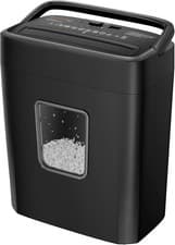 Image of Bonsaii Micro Cut Shredder, 6 Sheet, P-4, Paper Shredder for Home Use (C261-D)