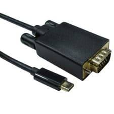Image of USB-C to VGA 1080P 60HZ 1 Meter Black Data Cable