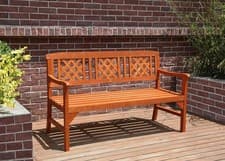 Image of BIRCHTREE Garden Bench 3 Seater Chair Wood Patio Deck Patio Park Outdoor WGB02