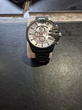 Image of Diesel Mens Watch ONLY THE BRAVE White Face GREEN BRACELET