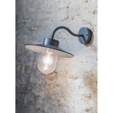 Image of Garden Trading St Ives Swan Neck Light - Charcoal Grey lighting wall fitting