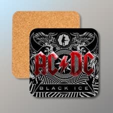 Image of AC/DC - Black Ice - Cork Backed Coaster - FREE shipping
