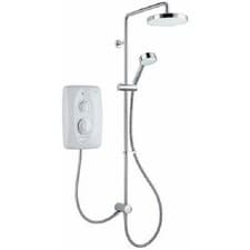 Image of Mira Jump Dual Twin Head Handset Electric Shower 10.8kw White/Chrome