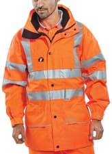 Image of BEESWIFT CARNOUSTIE HI-VIS JACKET ORANGE XXXXXL