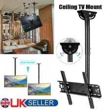 Image of TV Ceiling Mount Bracket Tilt Swivel Flip Down 32 40 43 49 50 55 70" Loft Roof