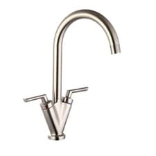 Image of Delphi Radwell Modern Kitchen Sink Mixer Tap - Brushed Nickel