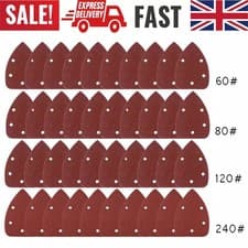 Image of 40X Mixed Mouse Sanding Sheets For Black and Decker Palm Sander Pads Sandpaper