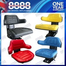 Image of Universal Adjustable Suspension Seat TRACTOR Dumper Forklift Mower Plant Digger
