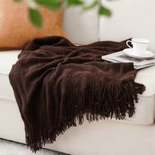 Image of New Luxury Christmas Plaid Throw Blanket for Bed Knit Throws Lightweight Blanket