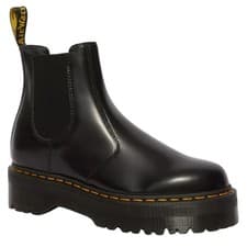 Image of Dr. Martens 2976 Quad Chelsea Boots Polished Smooth Leather Platform Slip On in