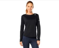 Image of adidas Performance Womens Climalite LS Running Top Shirt Black BNWT AA5106