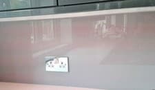 Image of Acrylic Perspex Splash Back for Kitchen, Bathroom & Cloakroom Grey Plastic Sheet
