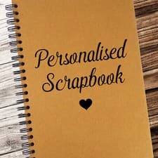 Image of A4 Portrait Personalised Kraft Photo Album Scrapbook Memories, Black White Pages