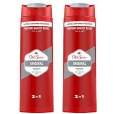 Image of 2x Old Spice Original Shower Gel 400ml XL for Face Hair & Body 3 in 1