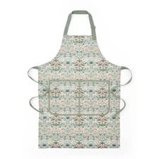 Image of Morris & Co Strawberry Thief Cochineal / Willow Apron