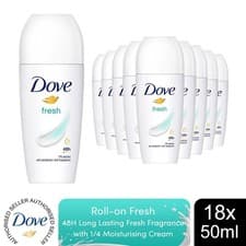 Image of Dove AntiPerspirant Roll On up to 48H of Sweat & Odour Protection 50ml, 18 Pack