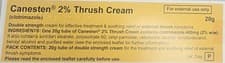 Image of Canesten 2% Thrush Cream - 20g Double strength Effective Soothing Relief