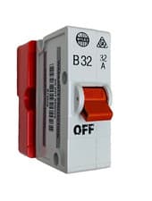 Image of WYLEX 32 AMP CURVE B 3 KA MCB CIRCUIT BREAKER PUSH PLUG IN SK