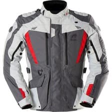 Image of Furygan Apalaches Evo Textile Waterproof Motorcycle Jacket - Grey / Pearl / Red