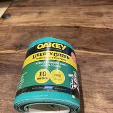 Image of  Oakey Liberty Green Sanding Roll 115mm x 10m Fine 120G OAK28714